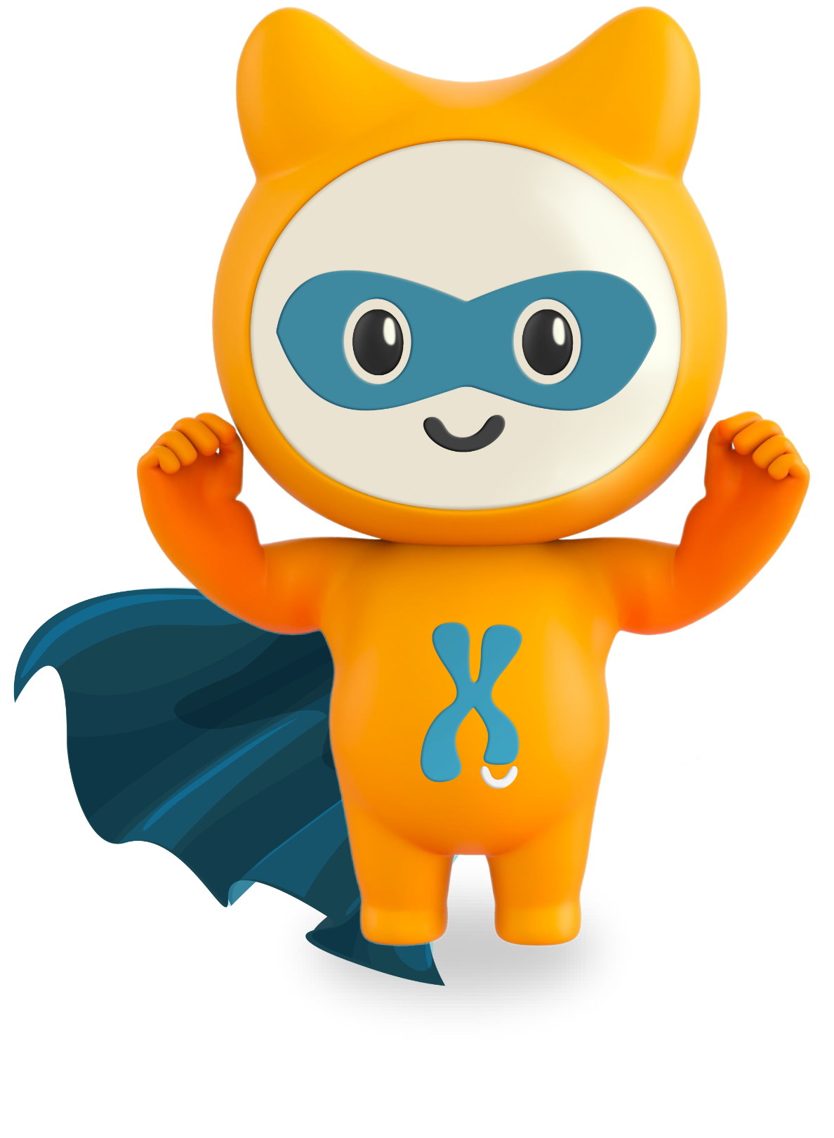 Mascotte fragile X super héros